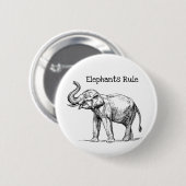 Badge Rond 5 Cm La règle des éléphants (Devant & derrière)