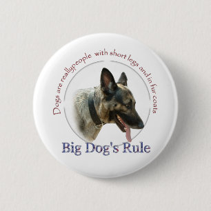 Badge Rond 5 Cm La règle du grand chien