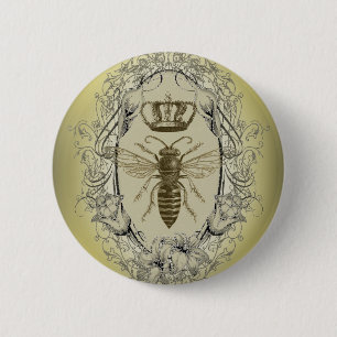 Badge Rond 5 Cm la reine de la couronne victorienne chic