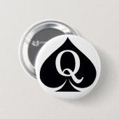 Badge Rond 5 Cm La Reine du bouton de pelles (Devant & derrière)