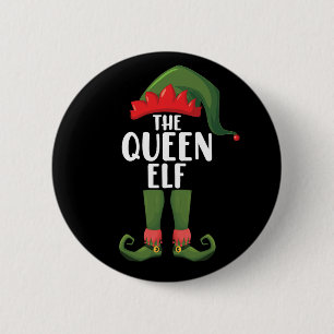 Badge Rond 5 Cm La Reine Elfique Noël de Famille Correspondant Fem