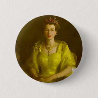 Badge Rond 5 Cm La Reine Elizabeth II