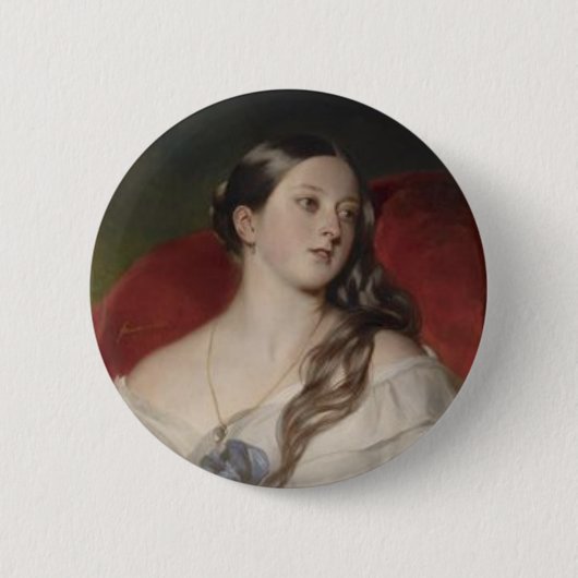 Badge Rond 5 Cm La Reine Victoria (Devant)
