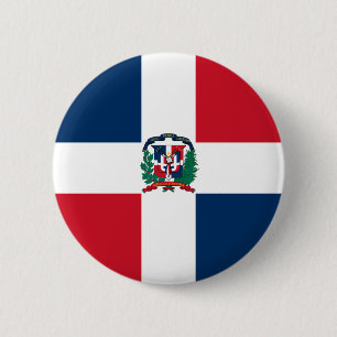 Badge Rond 5 Cm La République Dominicaine, Danemark