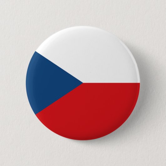 Badge Rond 5 Cm La République Tchèque de drapeau (Devant)