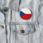 Badge Rond 5 Cm La République Tchèque de drapeau (En situation)