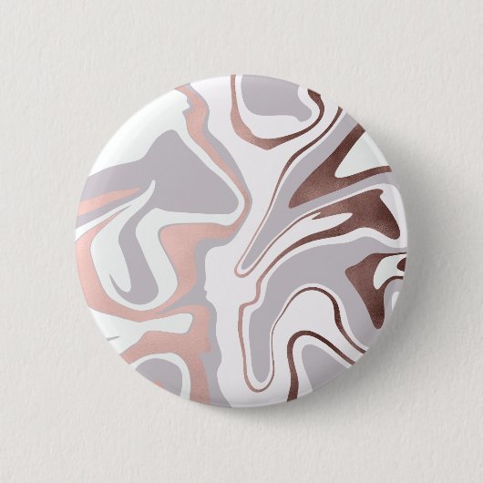 Badge Rond 5 Cm La rose doror marble look (Devant)