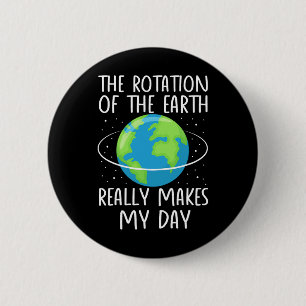 Badge Rond 5 Cm La Rotation De La Terre Fait De Ma Journée La Scie