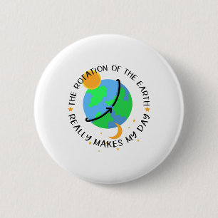 Badge Rond 5 Cm La Rotation De La Terre Fait Vraiment Mon Jour Fun