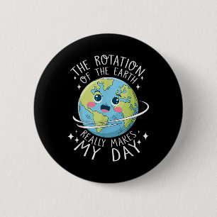 Badge Rond 5 Cm La Rotation jour des terres De La Terre Fait De Ma