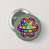 Badge Rond 5 Cm La roue d'Ézéchiel (Devant & derrière)
