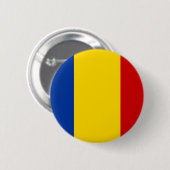 Badge Rond 5 Cm La Roumanie (Devant & derrière)