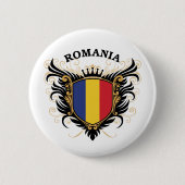 Badge Rond 5 Cm La Roumanie (Devant)