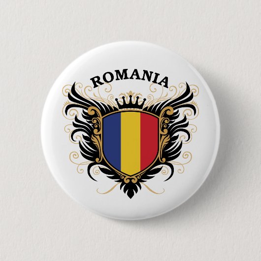 Badge Rond 5 Cm La Roumanie (Devant)