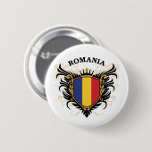 Badge Rond 5 Cm La Roumanie (Devant & derrière)