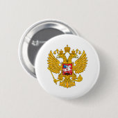 Badge Rond 5 Cm La Russie deux a dirigé Eagle (Devant & derrière)
