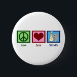Badge Rond 5 Cm La sage-femme de Peace Love<br><div class="desc">Un signe de paix,  un coeur,  et une photo d'un éléphant mignon portant un bébé symbolisant les sages-femmes.</div>