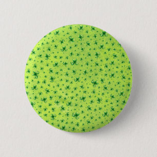Badge Rond 5 Cm La Saint-Patrick aquarelle Trèfle sur fond vert