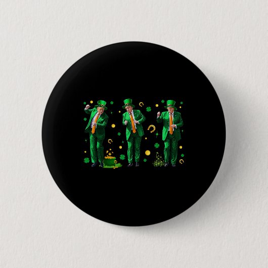 Badge Rond 5 Cm La Saint Patrick de Trump (Devant)