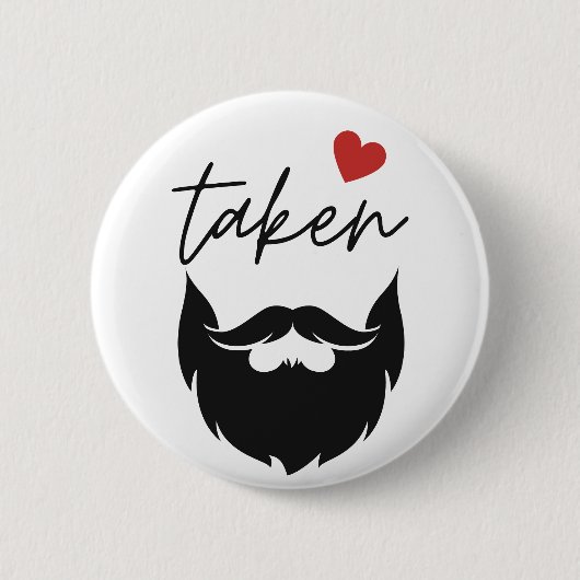 Badge Rond 5 Cm La Saint-Valentin à la barbe (Devant)