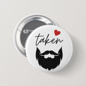 Badge Rond 5 Cm La Saint-Valentin à la barbe (Devant & derrière)