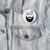 Badge Rond 5 Cm La Saint-Valentin à la barbe (En situation)