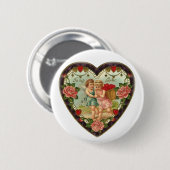 Badge Rond 5 Cm La Saint-Valentin victorienne à mon amour II (Devant & derrière)