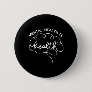 Badge Rond 5 Cm La santé, c'est le cerveau mignon Les spécialistes