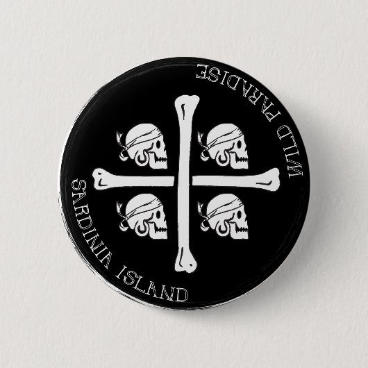 Badge Rond 5 Cm La Sardaigne, paradis sauvage - goupille (Devant)