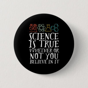 Badge Rond 5 Cm La science amusante est un vrai Geek et un scienti