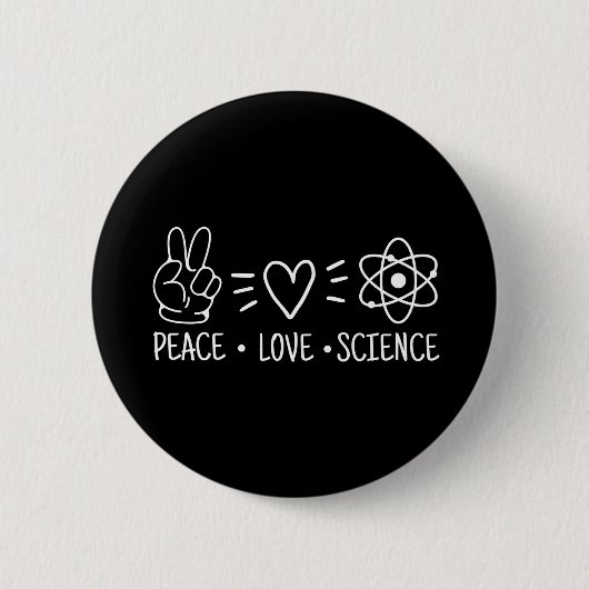 Badge Rond 5 Cm La science de l'amour pour la paix (Devant)