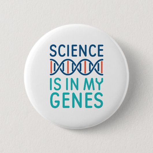 Badge Rond 5 Cm La science est dans mes gènes (Devant)