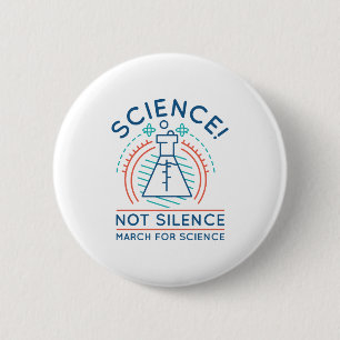 Badge Rond 5 Cm La science et non le silence