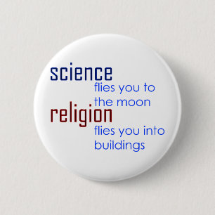 Badge Rond 5 Cm la science et religion