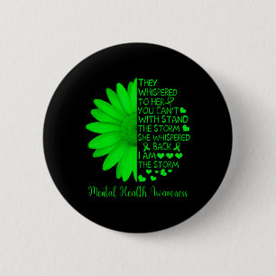 Badge Rond 5 Cm La Sensibilisation À La Santé Est Le Tournesol Je