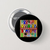 Badge Rond 5 Cm La sensibilisation au cancer est importante - Ruba (Devant & derrière)