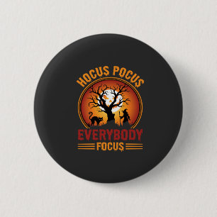 Badge Rond 5 Cm La sorcellerie d'Halloween tout le monde se concen