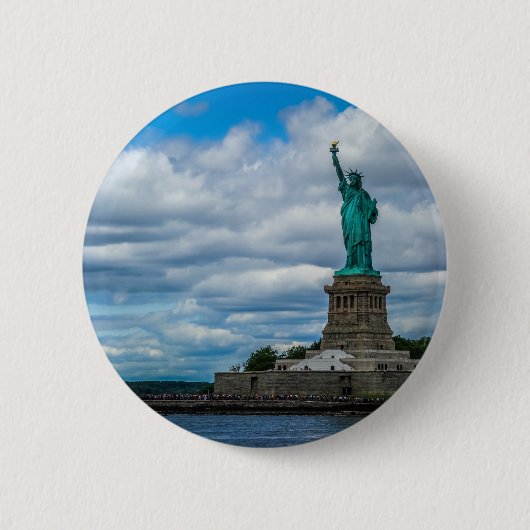 Badge Rond 5 Cm La Statue de la Liberté (Devant)