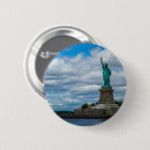 Badge Rond 5 Cm La Statue de la Liberté (Devant & derrière)