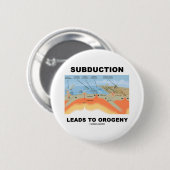 Badge Rond 5 Cm La subduction mène à l'orogénie (l'humour de (Devant & derrière)