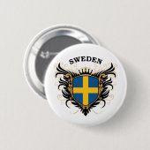 Badge Rond 5 Cm La Suède (Devant & derrière)