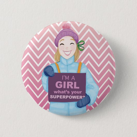 Badge Rond 5 Cm La superpuissance (Devant)