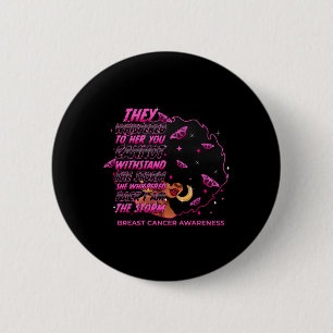 Badge Rond 5 Cm La tempête femmes noires guerrière cancer du sein