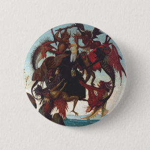 Badge Rond 5 Cm La Tentation de saint Antoine par Michelangelo