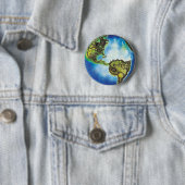 Badge Rond 5 Cm La terre (En situation)