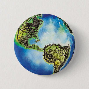 Badge Rond 5 Cm La terre