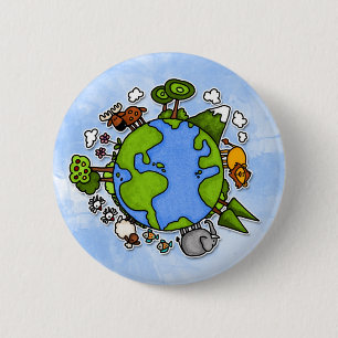 Badge Rond 5 Cm la terre