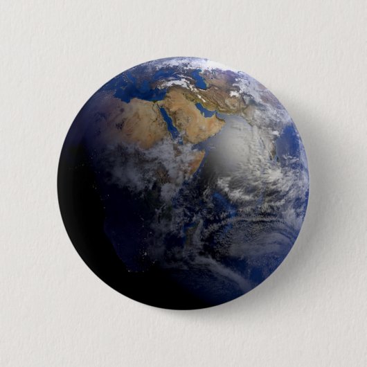 Badge Rond 5 Cm La Terre Bleue De L'Espace Inspiration (Devant)