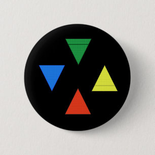 Badge Rond 5 Cm La terre de l'eau du feu d'air