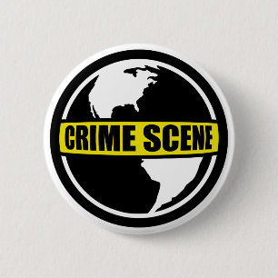 Badge Rond 5 Cm La terre de scène du crime